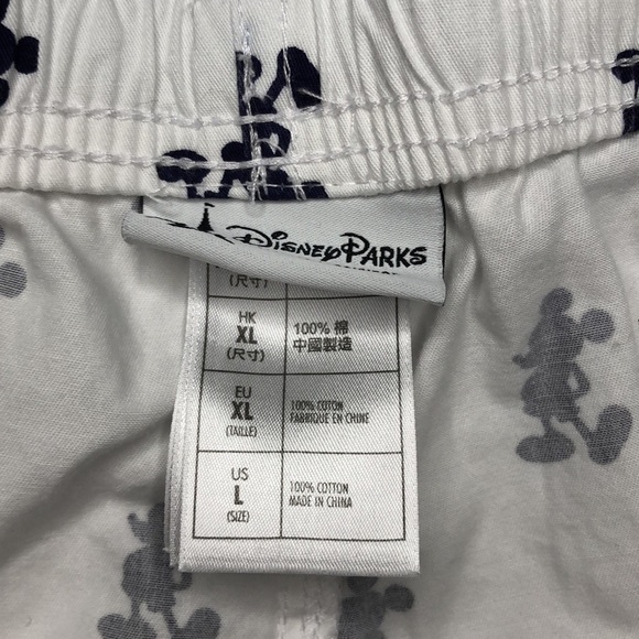 Disney Mickey Mouse Cotton Lounge Pajama Pants White with Navy Print XL - Picture 9 of 11